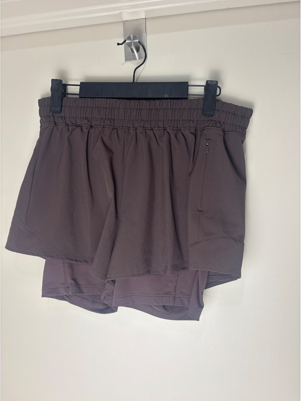 CALIA Women’s S Dark Brown 2-in-1 Infinity Run Shorts 5” NWT